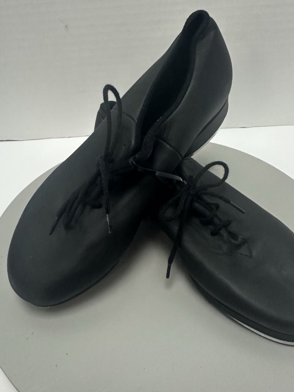 Bloch Tap Jazz Shoes S 6.5 Lace Up Black Leather Dance